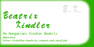 beatrix kindler business card